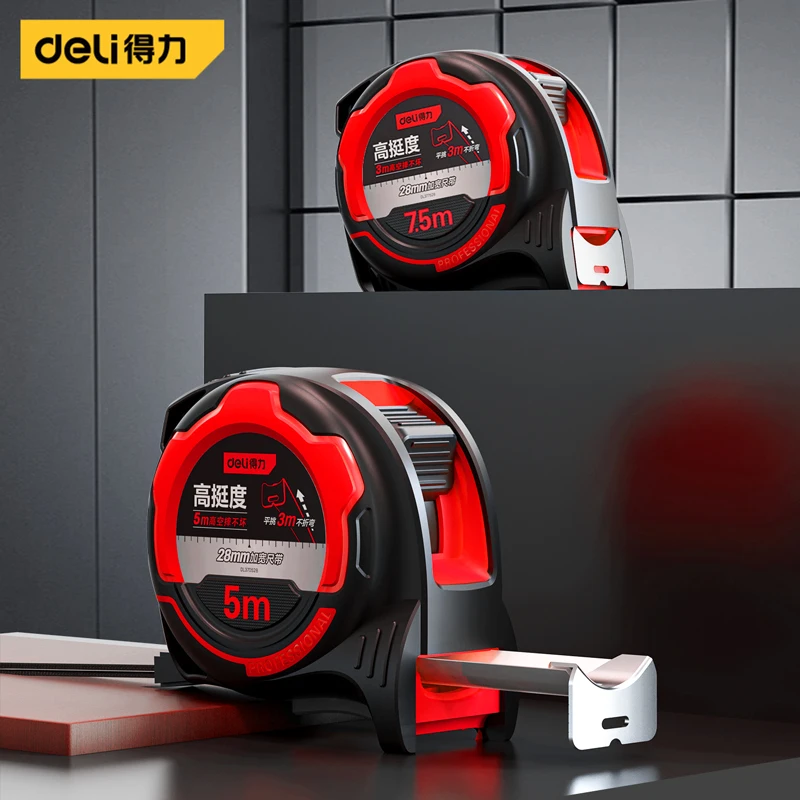 Tape Dispenser Weighted - Deli 5/7.5M Thicken Carbon Steel Tape
