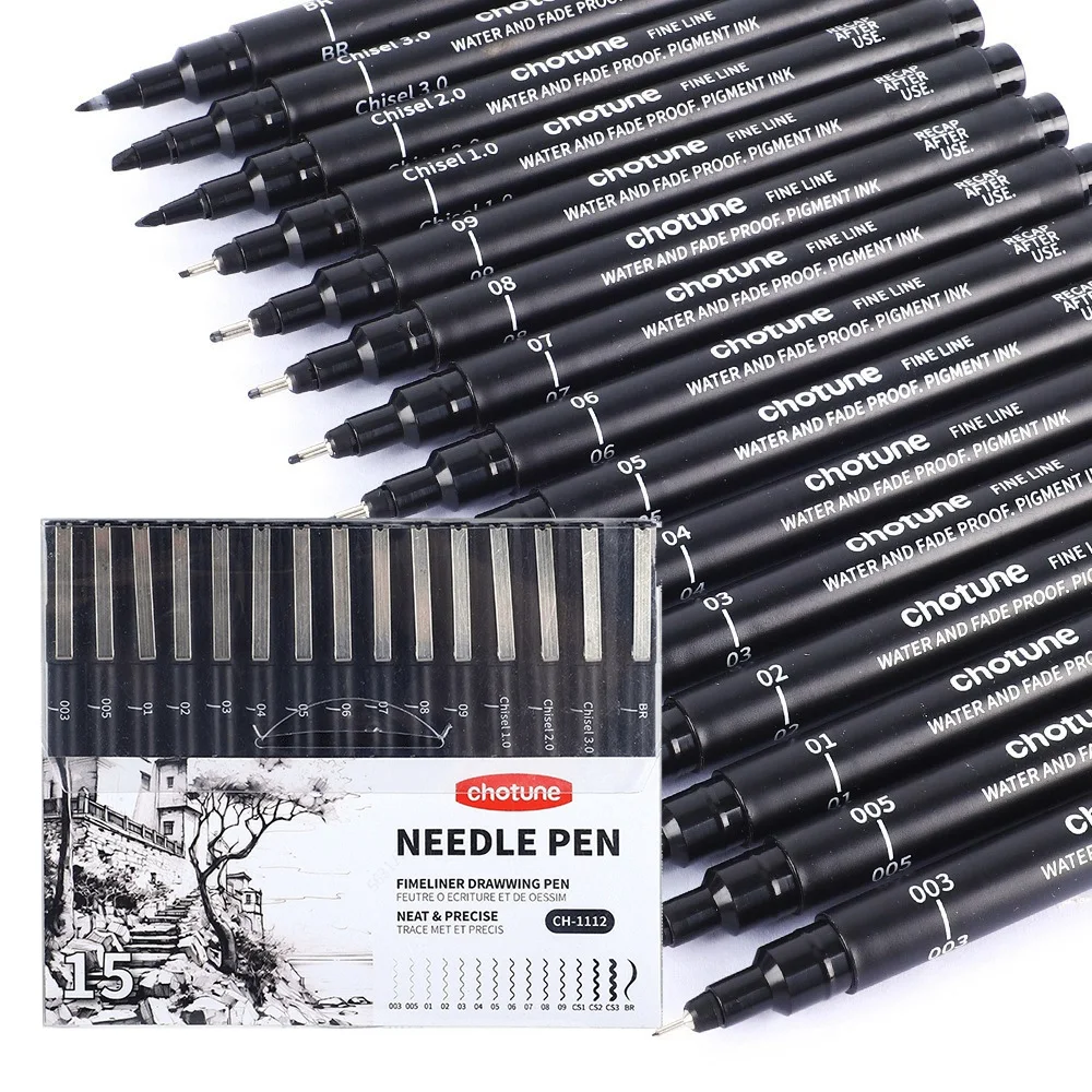 Black Micro Pens,15 Sizes,Wate - Copic Marker Sketch 评论和价格