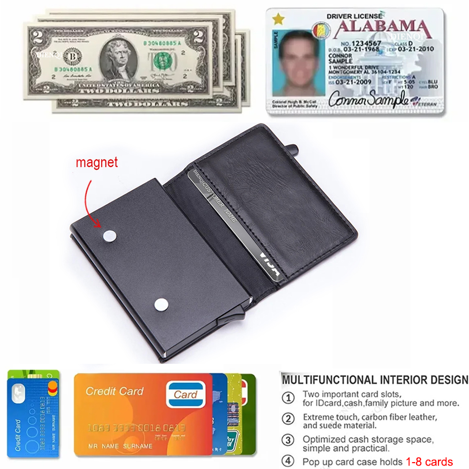 RFID Blocking Card Wallet Magn - Index Card Holder 评论和价格
