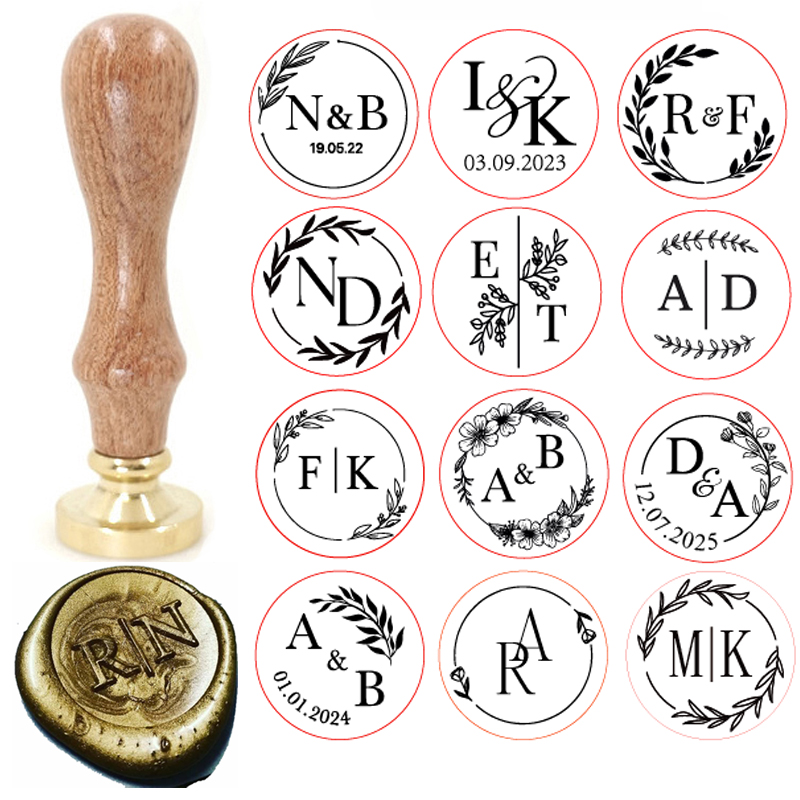 Custom Brass Wax Seal Stamp wi - Wax Seal Stamp Set 评论和价格